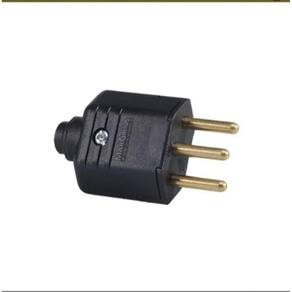Plugue Macho 2p+T 10A 180° Pld1-3 Preto Margirius