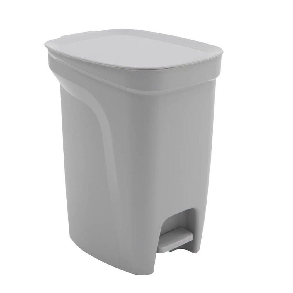 Lixeira Tramontina Basic Compact em Polipropileno Cinza com Haste em Aço Galvanizado 10 L Tramontina