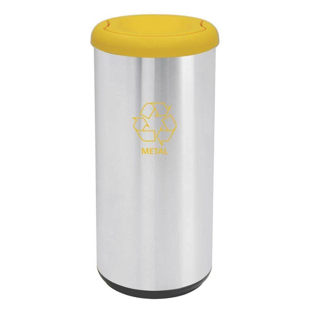 Lixeira Inox Tramontina Cápsula Selecta Plus Basculante Scotch Brite  Amarela em Polipropileno 40 L Tramontina