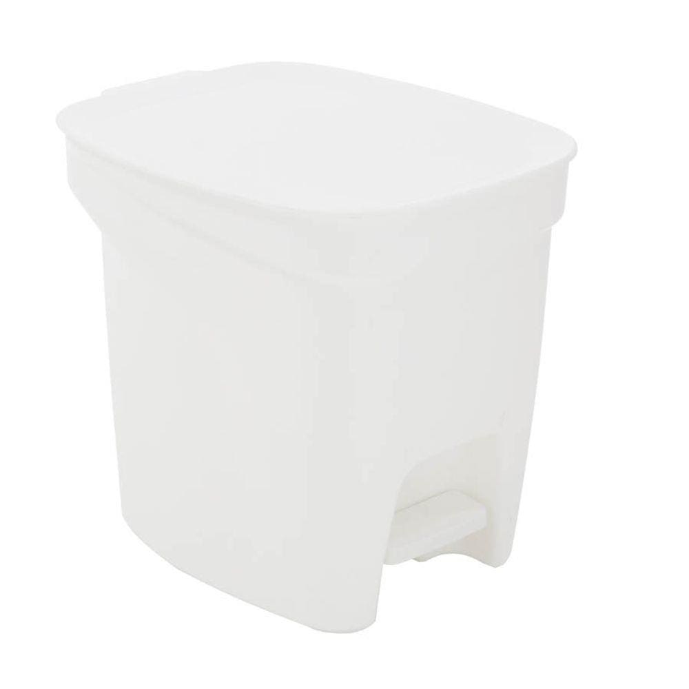Lixeira Tramontina Basic Compact em Polipropileno Branco com Haste em Aço Galvanizado 7 L Tramontina
