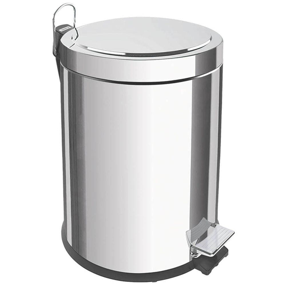 Lixeira Inox com Pedal Tramontina Brasil com Acabamento Polido e Balde Interno 3 L Tramontina