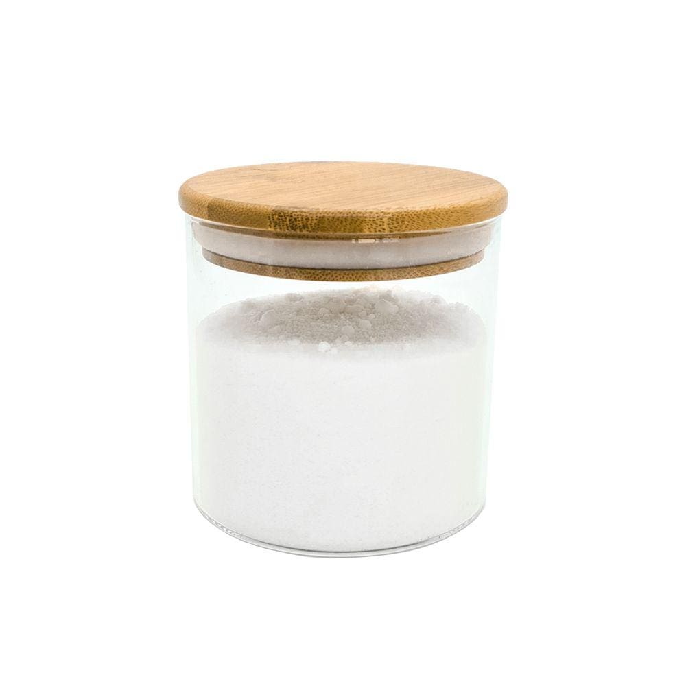 Pote De Vidro De Mantimentos 500ml C/ Tampa De Bambu Oikos