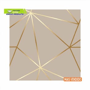 Papel De Parede Para Quarto Casal e Sala Fendi Fio Gold 3m