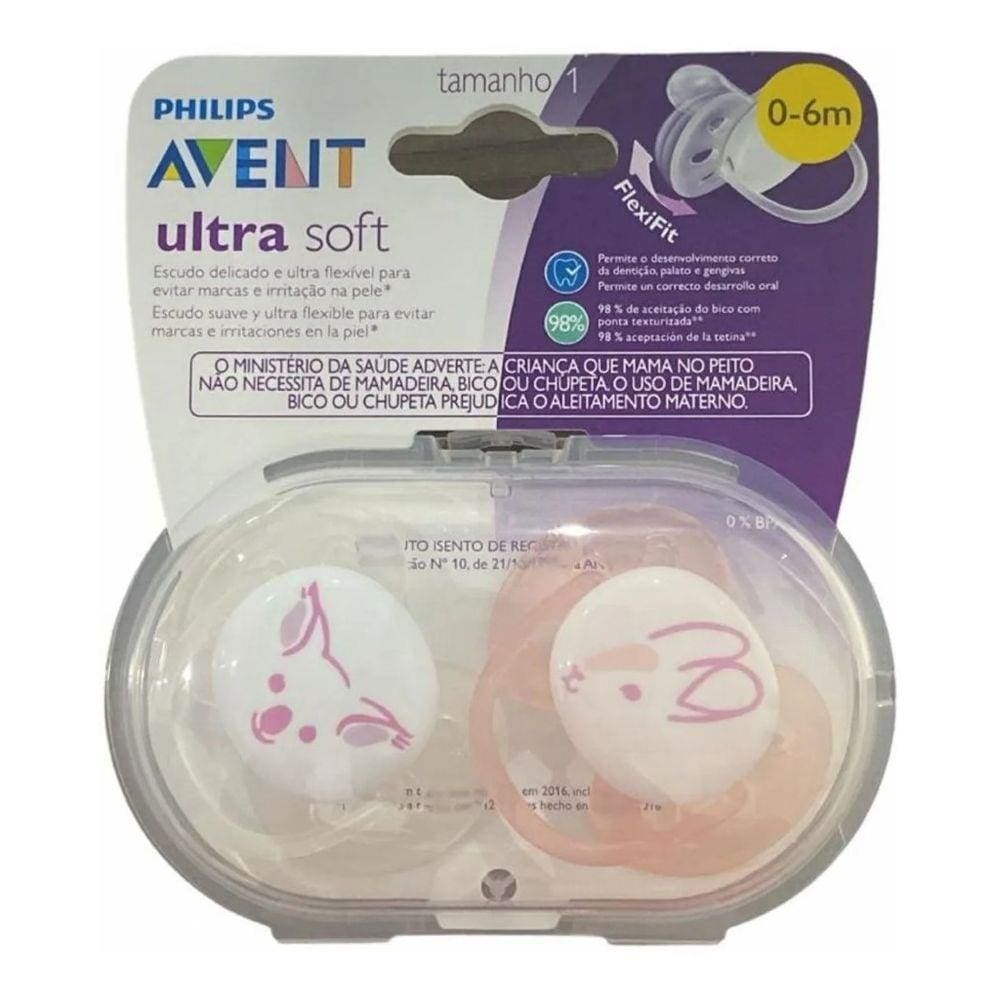 Chupeta Dupla Koala e Coelho 0-6M SCF222/04 Philips Avent