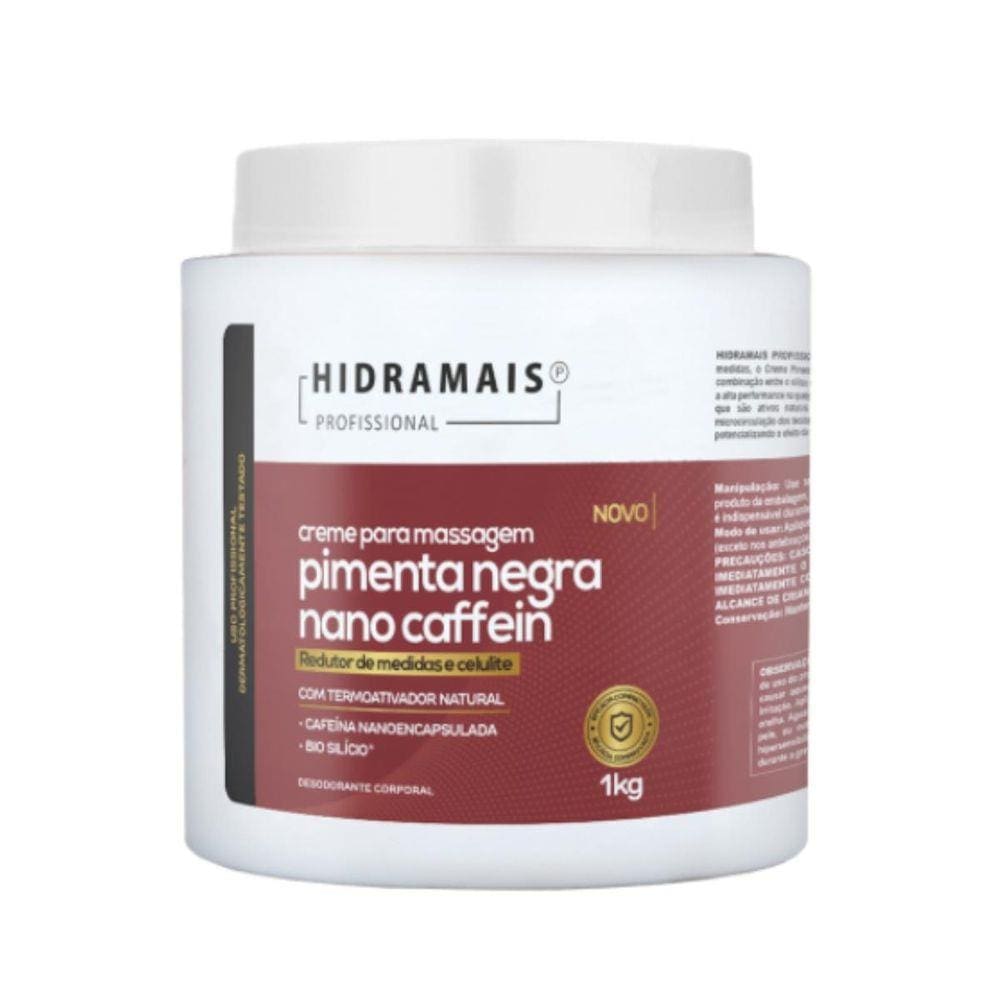 Hidramais Creme Pimenta Negra Nano Caffein 1 Kg