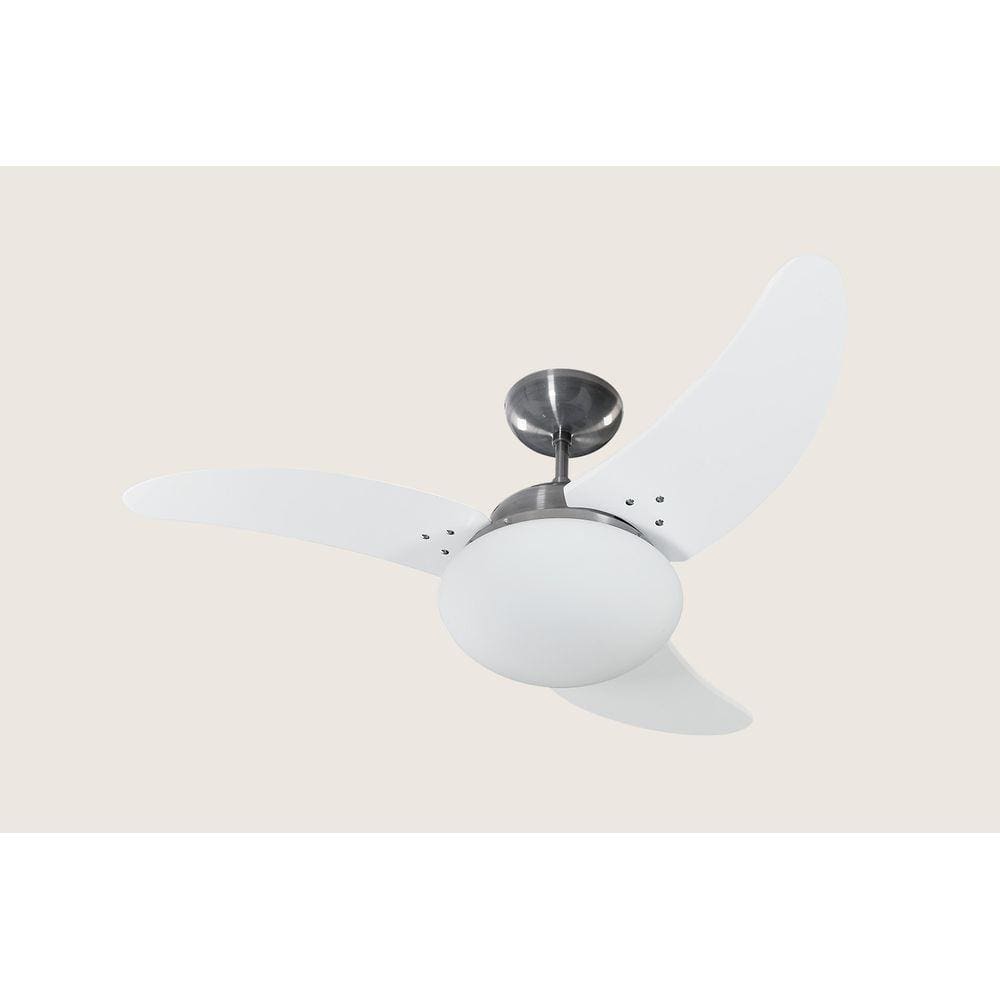 Ventilador de Teto Solano Escovado Pás Branca 127V