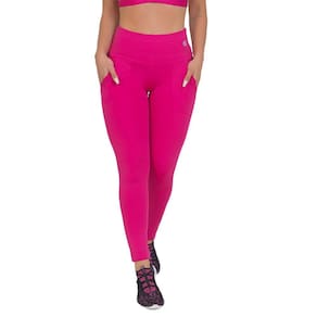 Legging Feminina Fitness Bolso Rosa