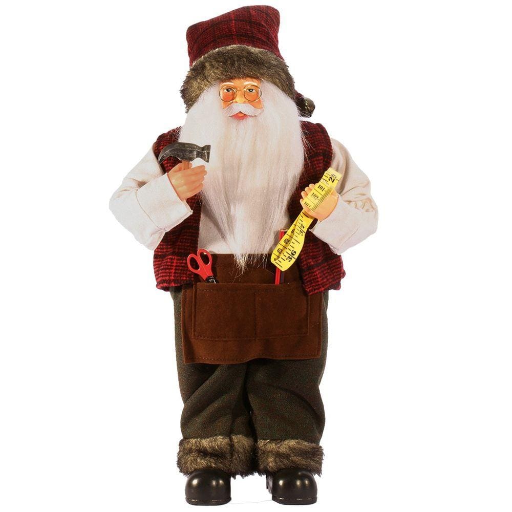 Boneco Natalino Decorativo Papai Noel Artesão Em Tecido 41cm