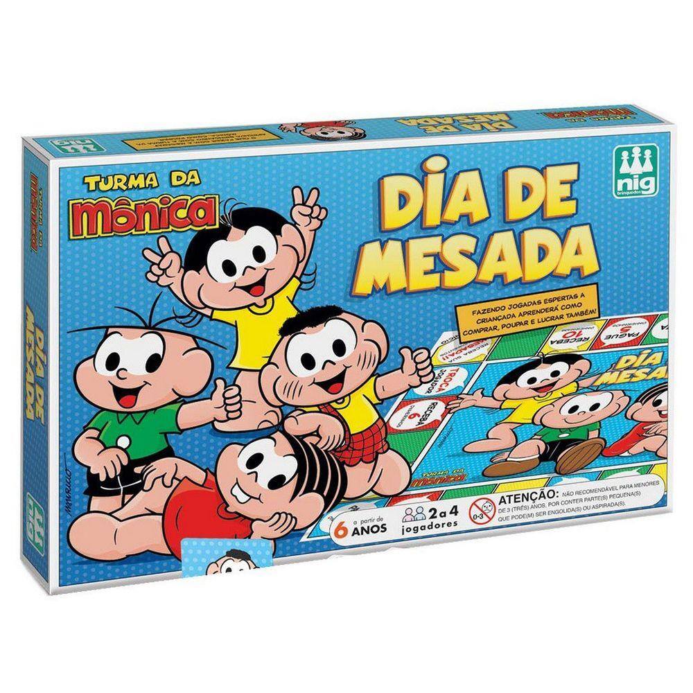 Jogo De Tabuleiro Kit Turma Da Mônica 4 Jogos Clássicos Nig