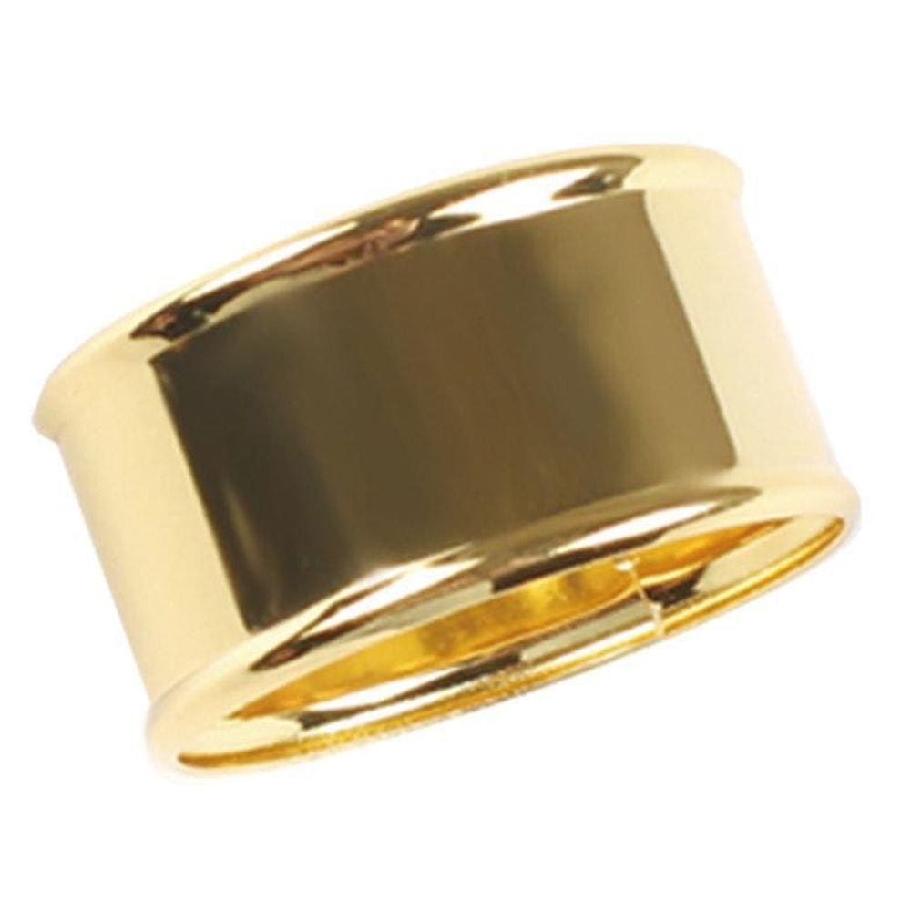 Porta Guardanapo Liso Dourado 4 Peças