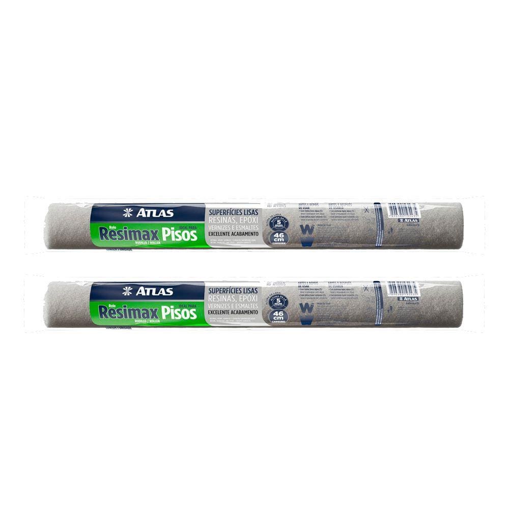 2 Unidades Rolo Big Resimax Epóxi Resina Piso Alto Rendimento 46cm