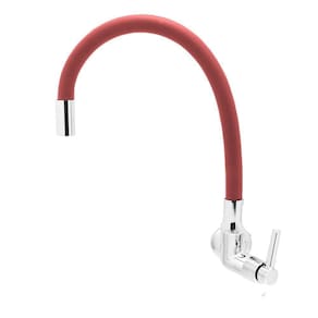 Torneira Para Cozinha De Pared Gourmet Flexível Vermelho C29