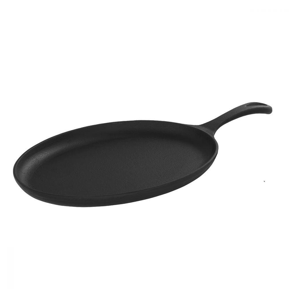 Chapa de Ferro Bifeteira Oval 25x18 com Cabo de Ferro