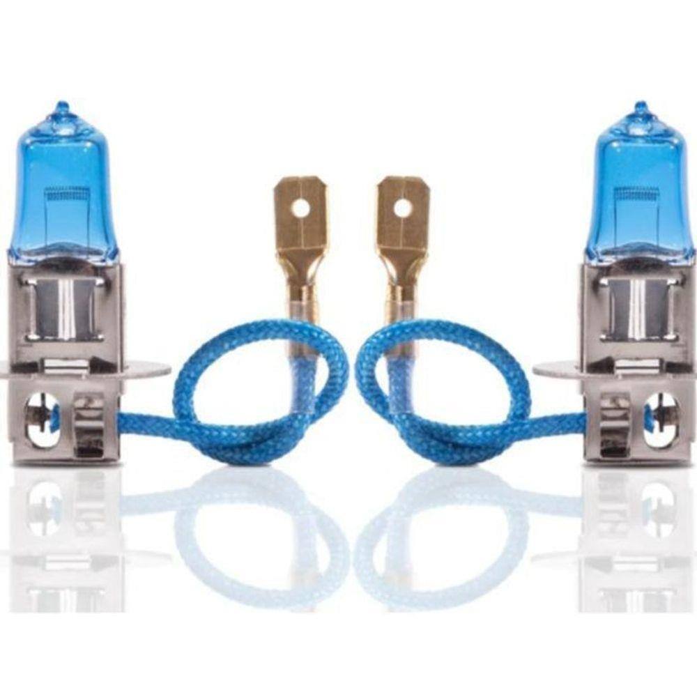 Par De Lâmpada H3 Tech One Super Branca Efeito Xenon 8500K
