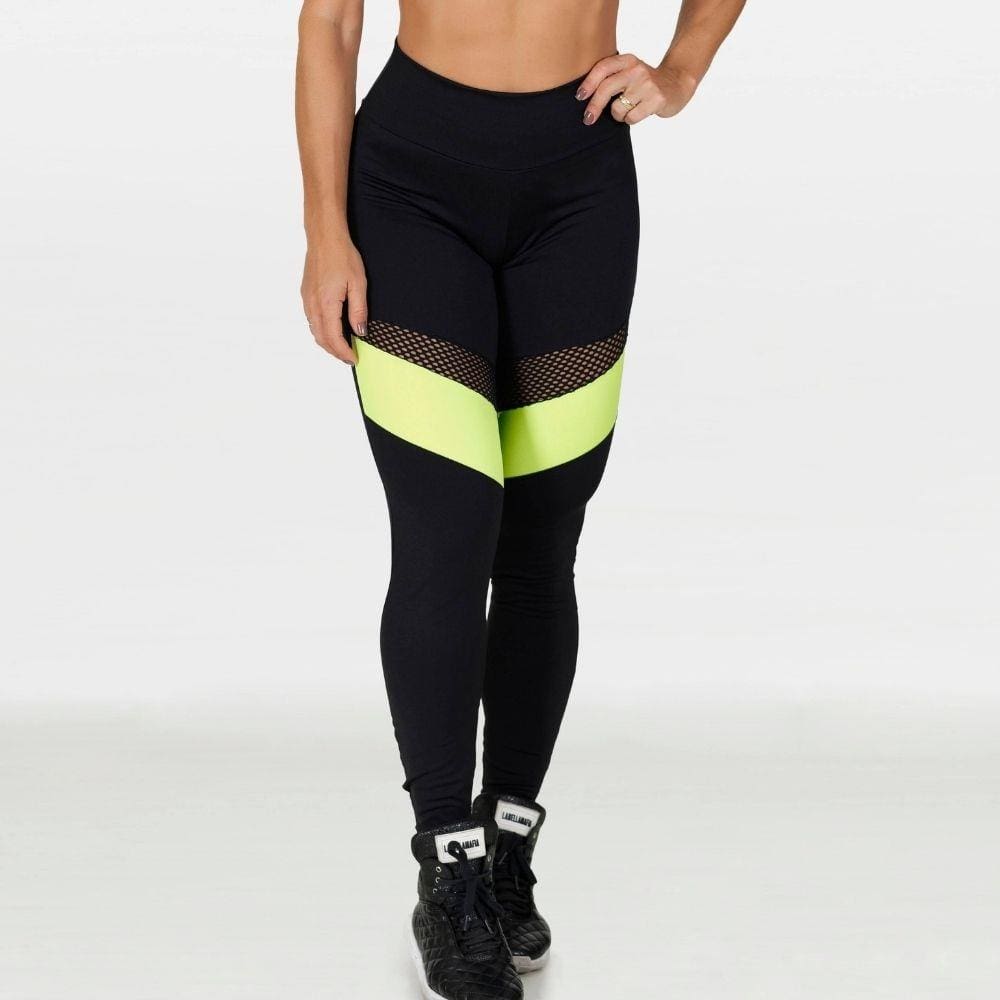 Calça Legging Feminina Poliéster Lyris Preto