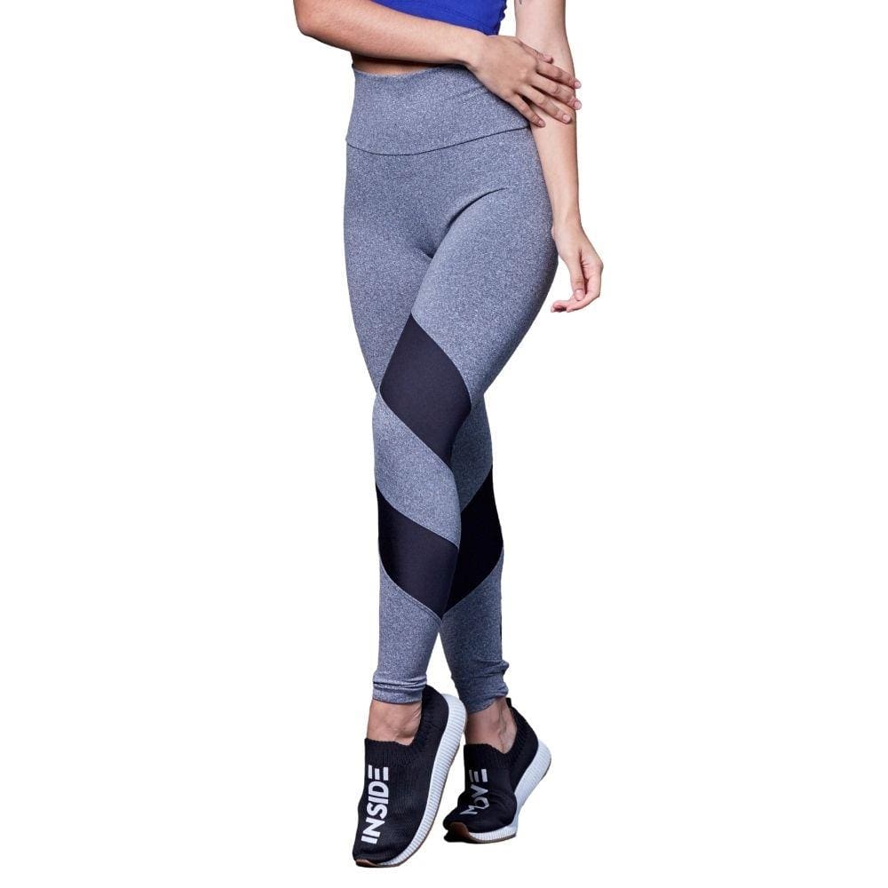Calça Legging Feminina Poliéster Olivia Cinza