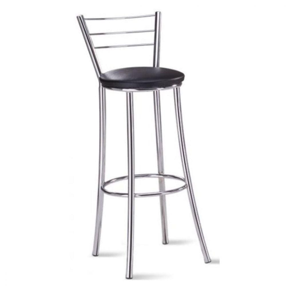 Banqueta Para Bancada Cromada Grazi Preto