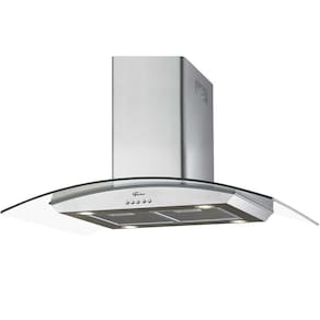 Coifa De Ilha Island Inox 90cm Com Vidro Fischer