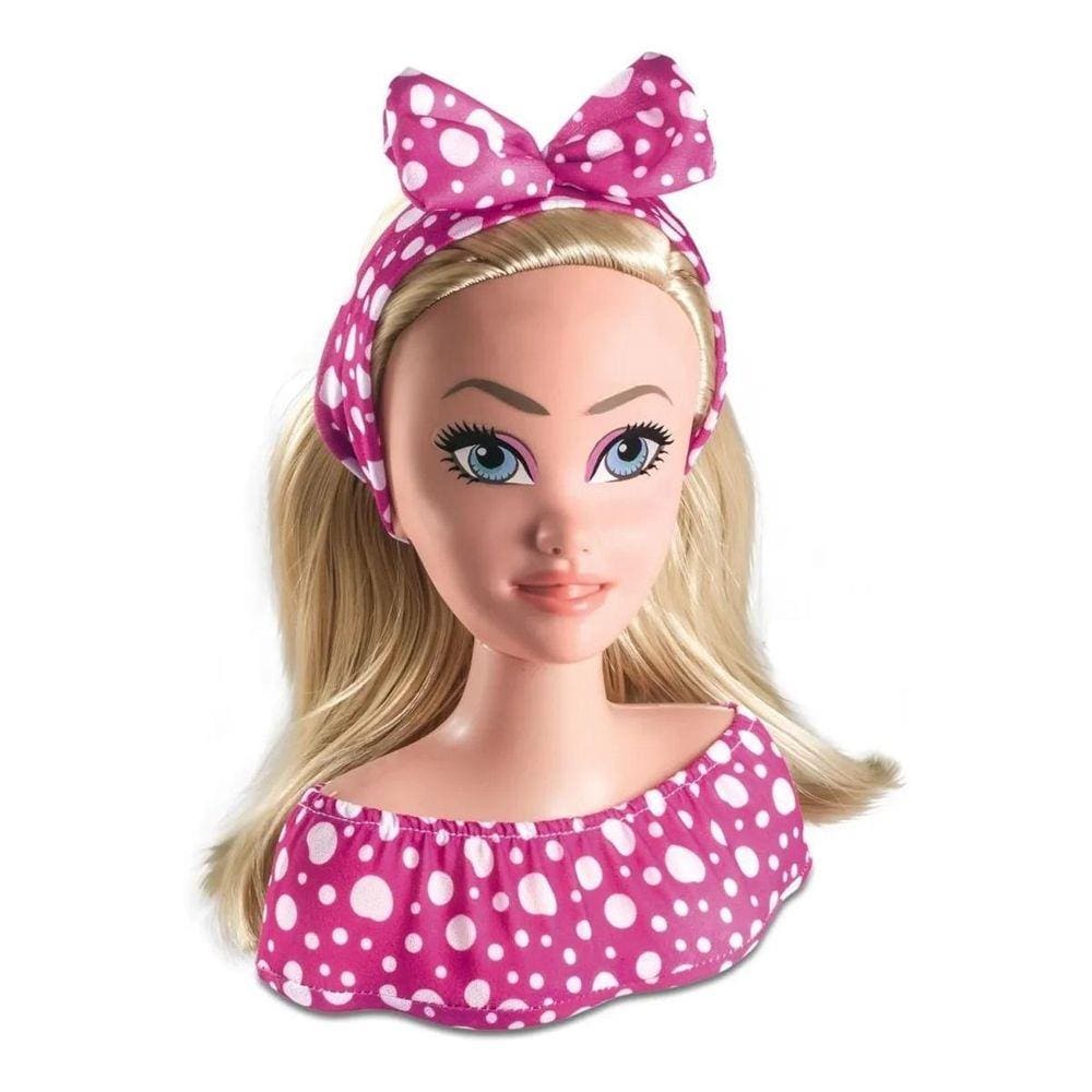 Boneca Cinty Loira Busto Com Cabelo Para Pentear + Acessórios