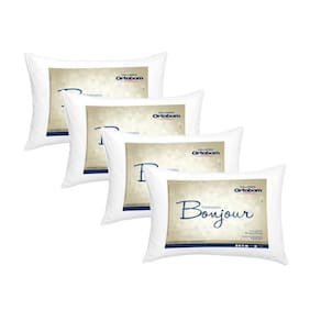 Kit 4 Travesseiros Ortobom Bonjour Algodão Macio