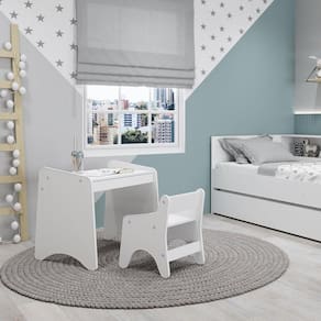 Conjunto de Mesa e cadeira Infantil com regulagem de altura