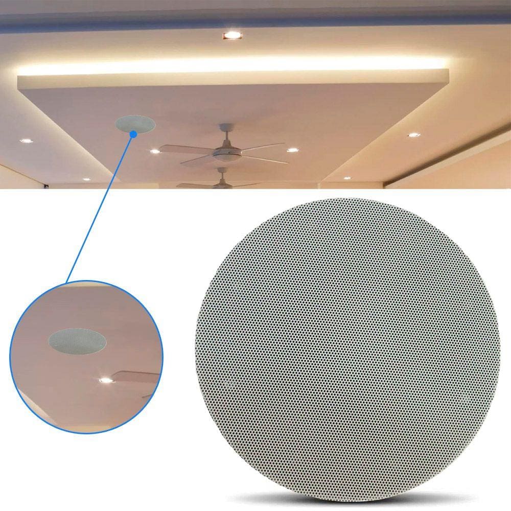 Arandela Redonda Teto Com Alto Falante Kazaudio Coaxial CK6Q 6,5” 80W RMS By Hurricane