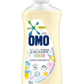 Lava Roupas Líquido Roupas Finas E Delicadas Bebê Omo 900Ml