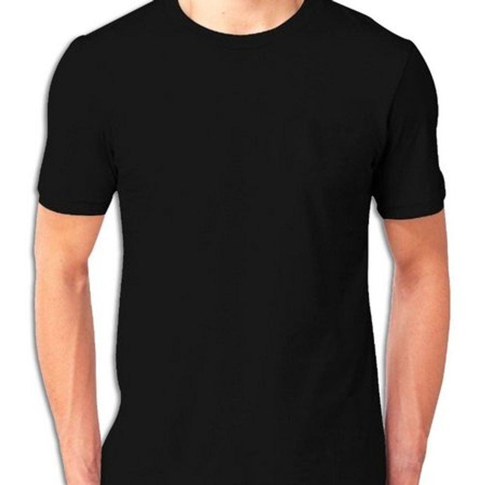 kit 3 camisetas algodão 30.1 Preta