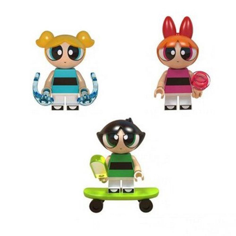 Kit 3 Bonecas Meninas Super Poderosas Bloco De Montar