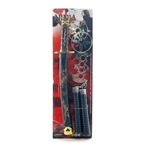 Espada Ninja Samurai Infantil Kit Chaco Disco Soco Inglês