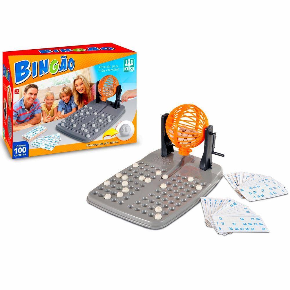 Jogo de Bingo Brinquedo Infantil com 48 Cartela e 88 bolinhas