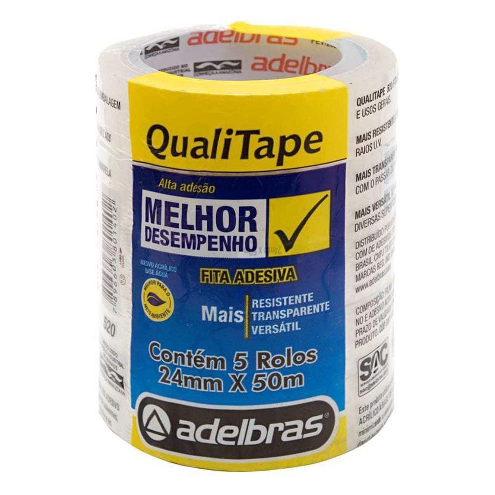 Fita Para Empacotamento Qualitape 24Mmx50M. Transparente