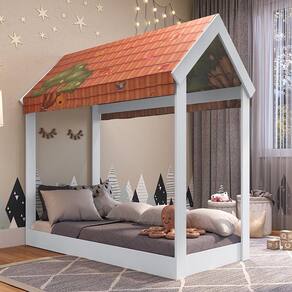 Cama Quarto Infantil Com Telhado Montessoriano Meu Fofinho