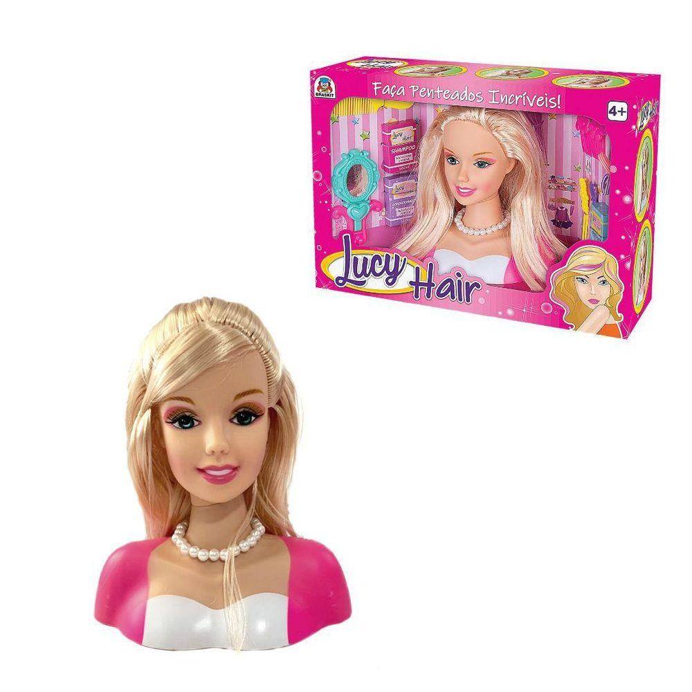 Boneca Busto Nancy Hair Faz Penteados E Maquiagem -supertoys