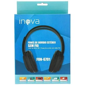 Fone De Ouvido Sem Fio Estéreo Inova Fon-6701 Bluetooth