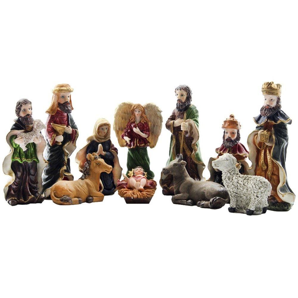 Presépio de natal escultura em resina com 11 Peças