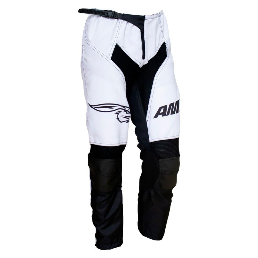 Calça Amx Prime One Branco Preto Trilha Motocross