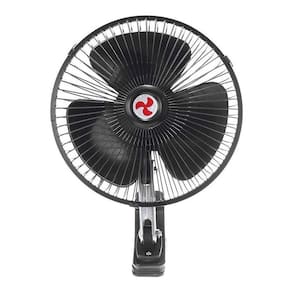 Mini Ventilador Veicular 12V 8`` 20cm Carro Caminhão Preto