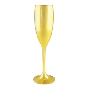 Taça de Champanhe Metalizada Dourada - 180ml