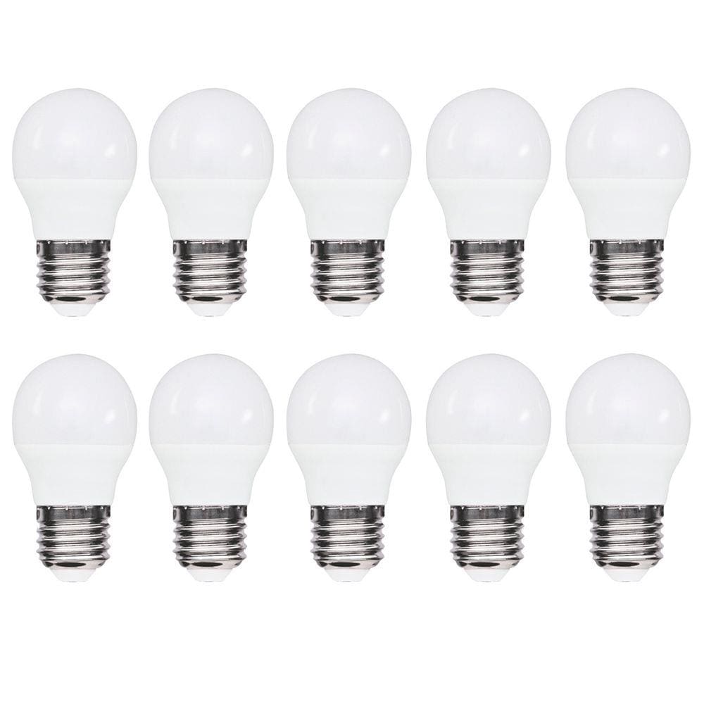 Kit 10 Lâmpadas Led Bolinha 3W 6000K (Branco Frio)
