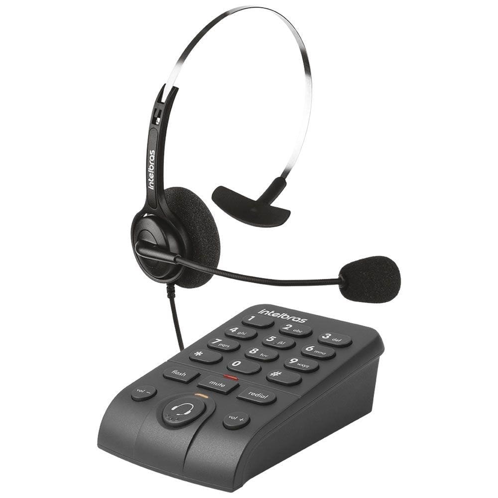 Telefone Headset Com Base Discadora HSB 40 Intelbras