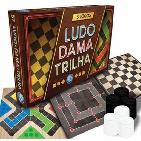 Jogo de Damas e Trilha Junges Branco