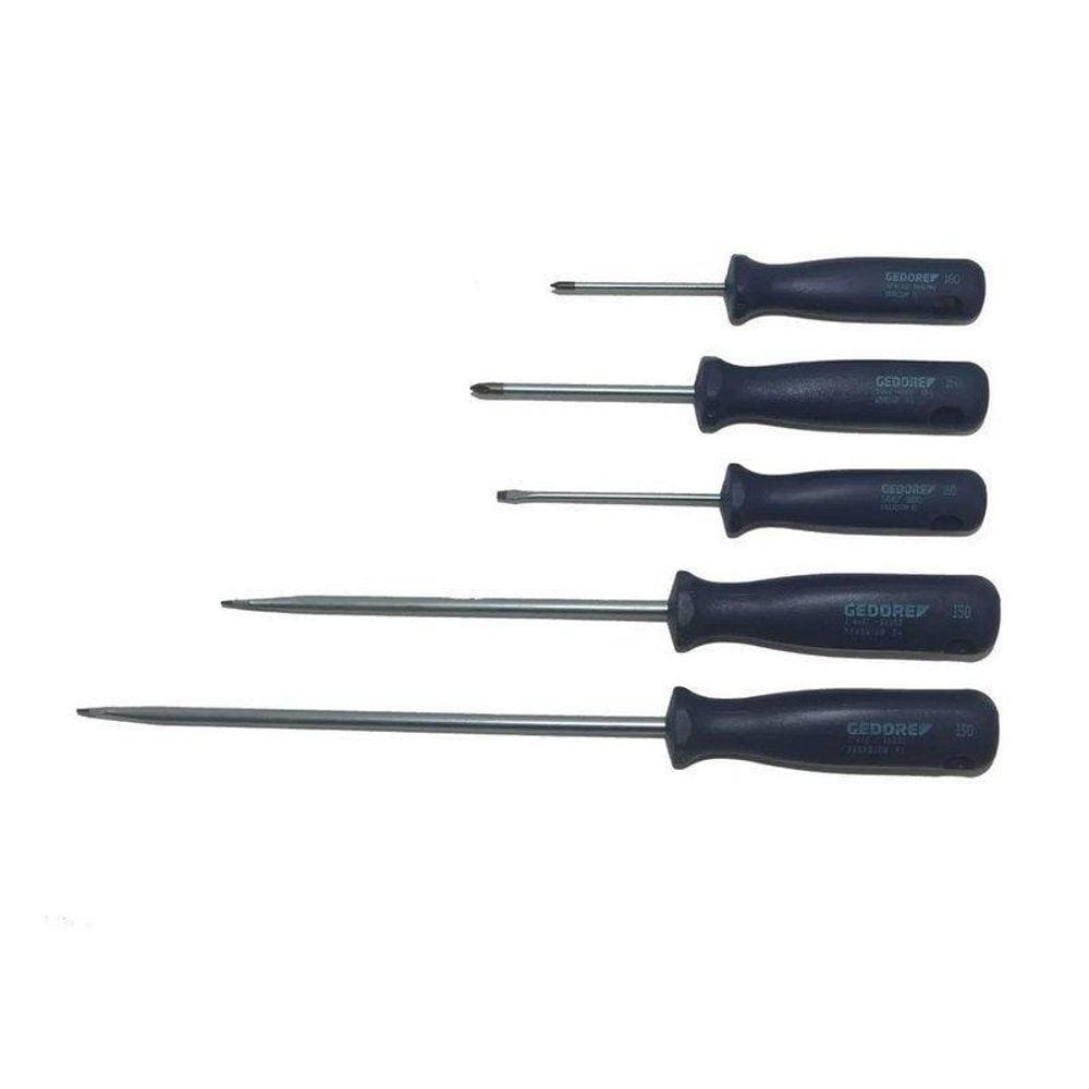 Jogo Chave Fenda Simples E Philips 5 Peças Gedore 150-160S1