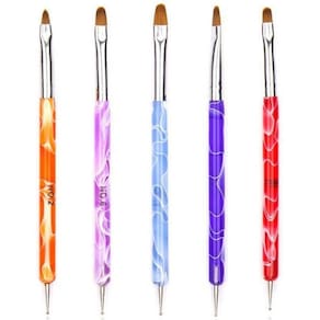 Kit Com 5 Pincéis Boleadores Unha Gel Profissional Acrigel