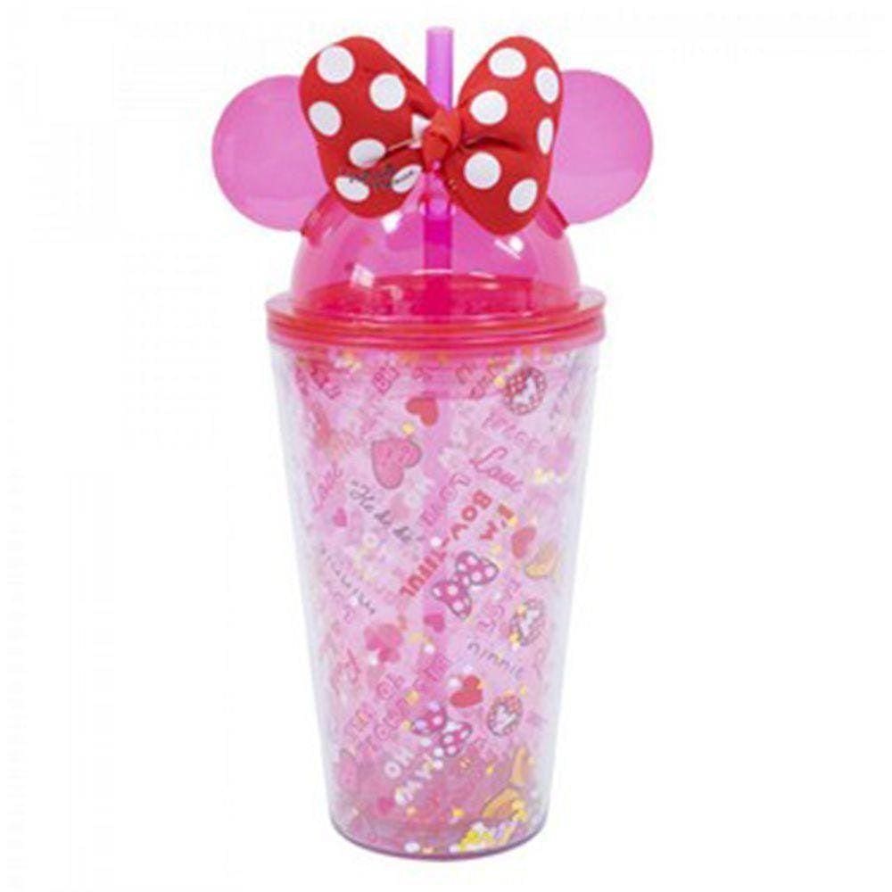 Copo Com Laço Orelhas Minnie Rosa