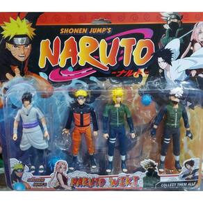 Kit 6 Boneco Naruto Sakura Sasuke Itachi Kakashi Obito