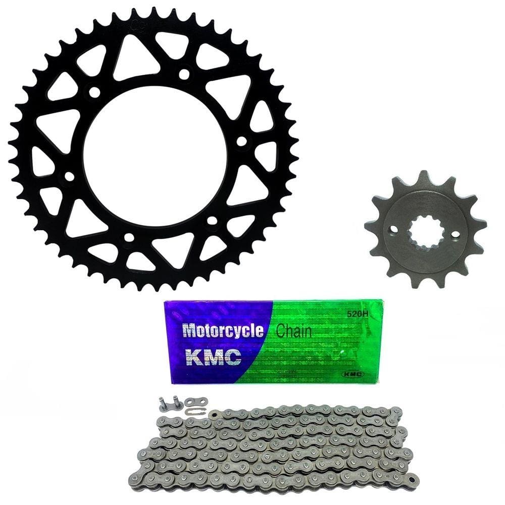 Kit Relação Pinhão Coroa Corrente Kmc 520 116L Crf 230