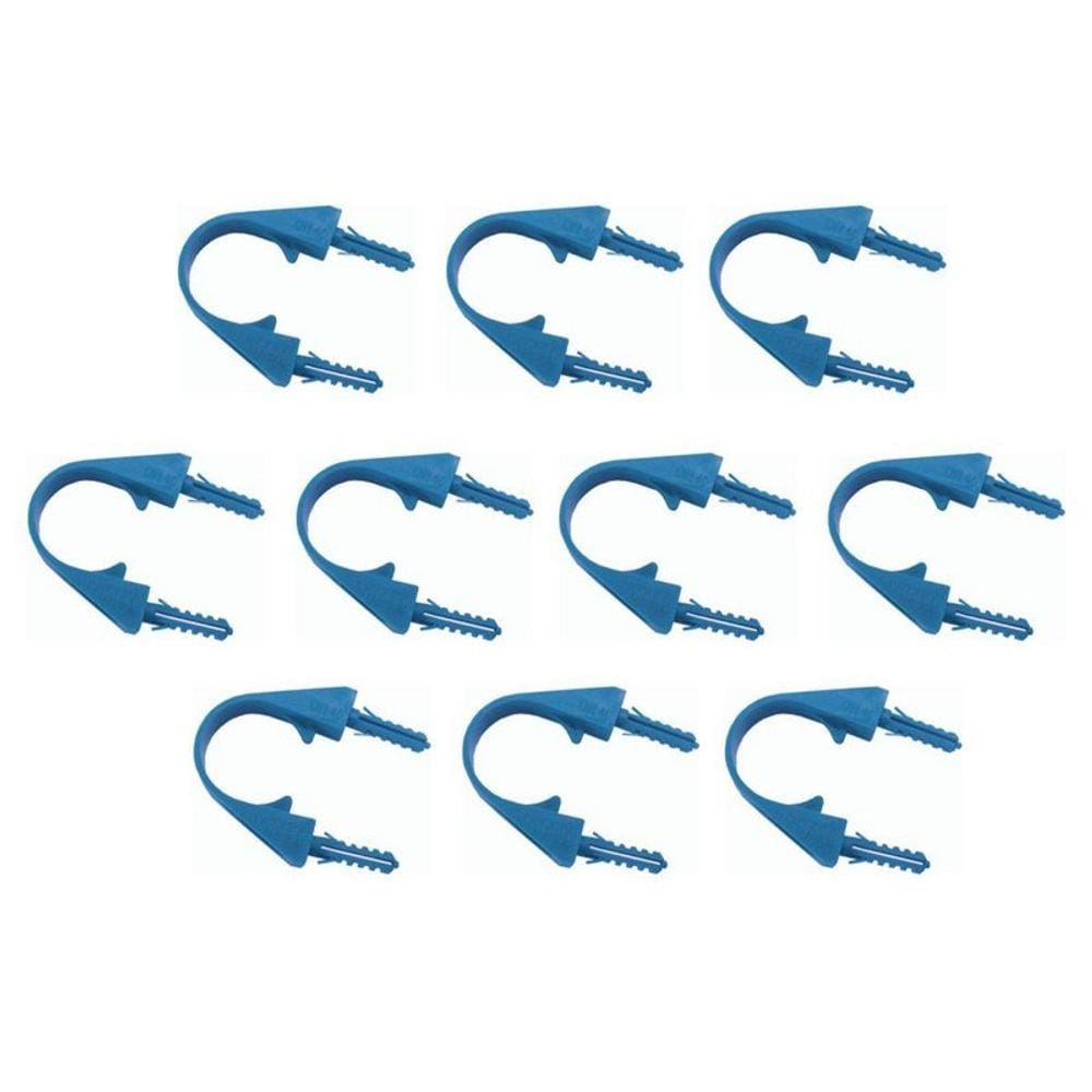 Kit Topfusion Com 20 Peças - Suporte Fixo Azul Ppr Para Ar Comprimido Diâmetro 32mm