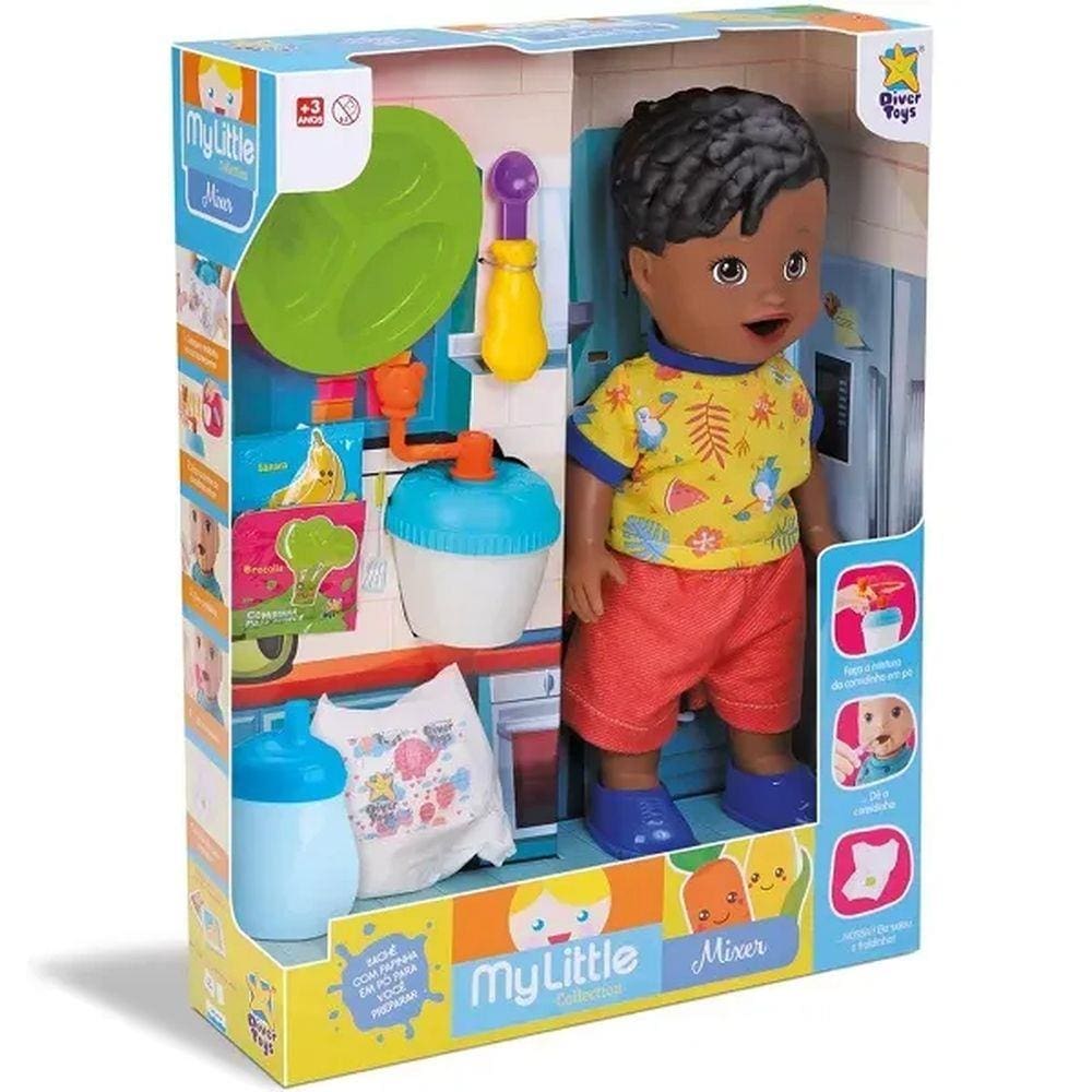 Boneco My Little Collection Mixer Boy Negro - Divertoys