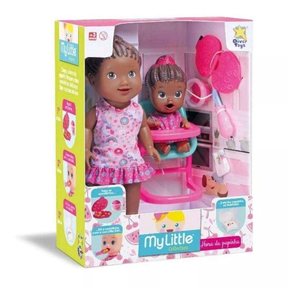 Bonecas My Little Collection Hora da Papinha 2 Bonecas - Divertoys